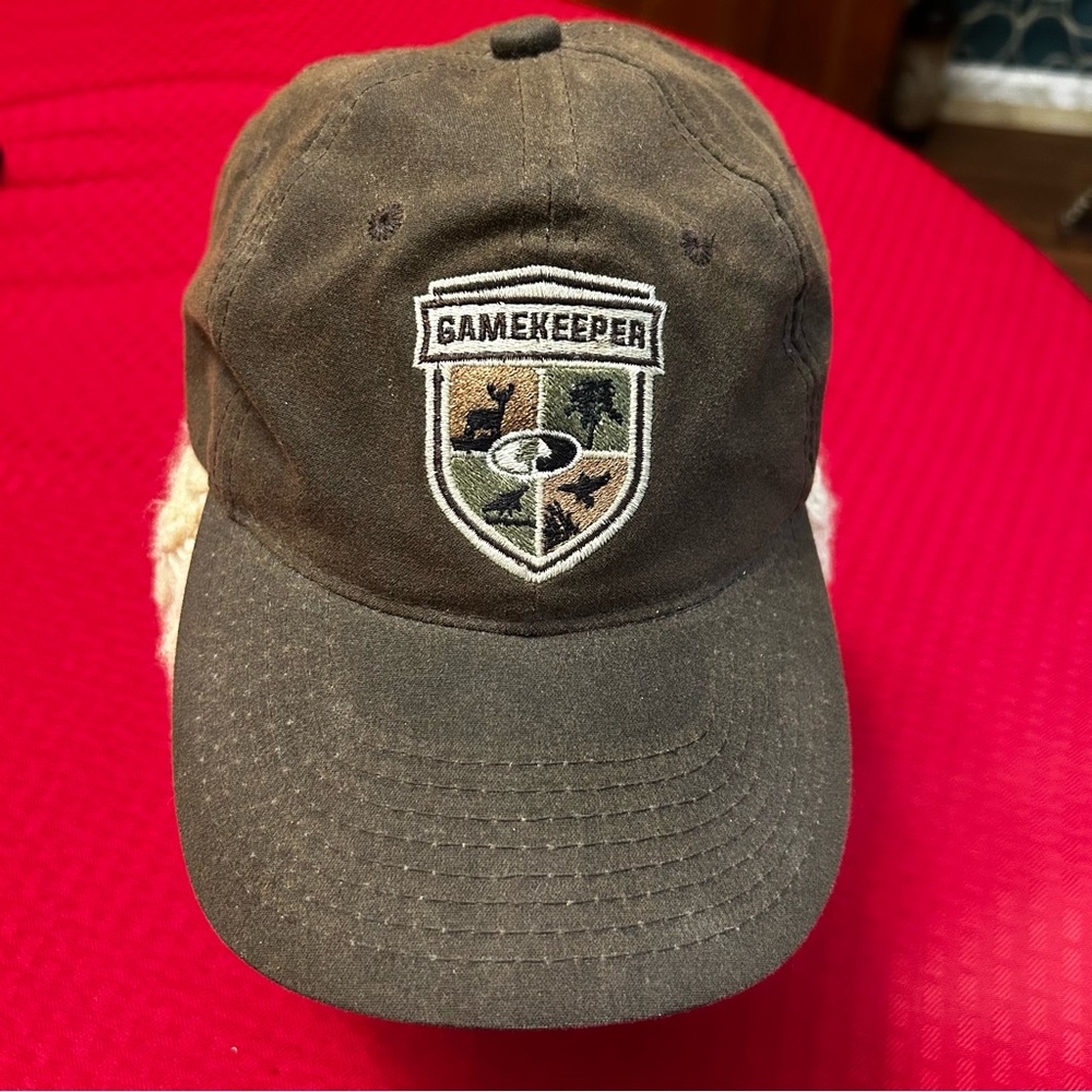 Mossy Oak Gamekeepers Membership Outdoor Cap Hat EUC OSFM Olive Green